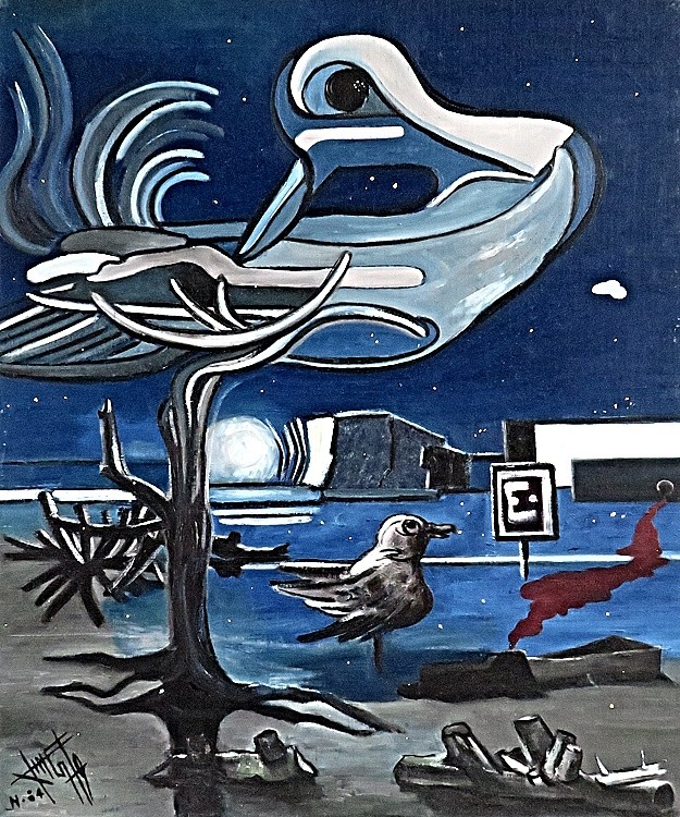 1984 11 série noire  - la mouette  encrée -